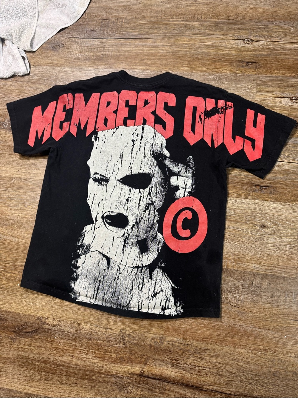 Members Only Graphic Tee - Black with Red & White Print (Men's Shirt) - Picture 1 of 3